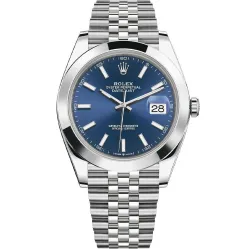 Часы Rolex Datejust 41 Steel Smooth Bezel Jubilee 126300 Blue 020450