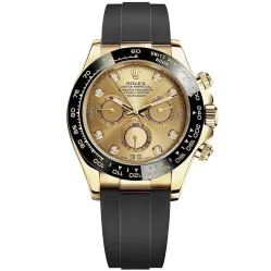 Часы Rolex Cosmograph Daytona Yellow Gold Black Cerachrom 116518LN Champagne-colour set with diamonds 020836