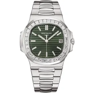 Часы Patek Philippe Nautilus 5711/1300A-001 Olive Green Dial and Diamonds 040648