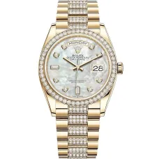 Часы Rolex Day-Date 36 Yellow gold Bezel set with diamond Diamond-set President
Bracelet 128348RBR-0019 020630