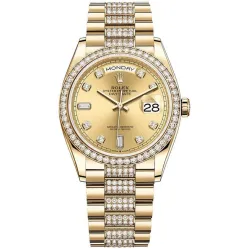 Часы Rolex Day-Date 36 Yellow gold Bezel set with diamond President Bracelet 128348rbr-0010 020639