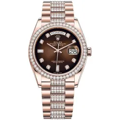 Часы Rolex Day-Date 36 Everose gold Bezel set with diamond President Bracelet 128345rbr-0041 020643