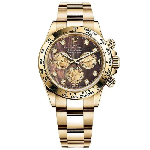 Часы Rolex Cosmograph Daytona Yellow Gold 116508 Black mother-of-pearl set with diamonds 020842