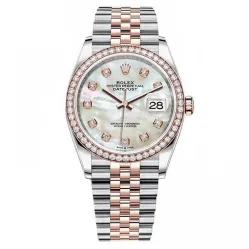 Часы Rolex Datejust 36 White mother-of-pearl set with diamonds 126281RBR 020303