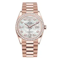 Часы Rolex Day Date Ladies White mother-of-pearl set with diamonds 128345RBR 020654