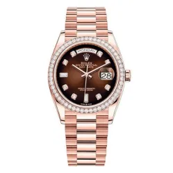Часы Rolex Day Date Ladies Brown ombre set with diamonds 128345RBR 020657