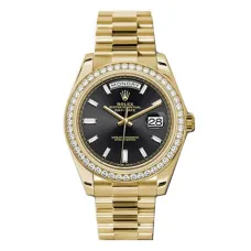 Часы Rolex Day-Date II Black set with diamonds 228348RBR 020556