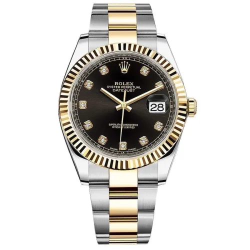 Часы Rolex Datejust 41 126333 Black set with diamonds Oyster Bracelet 020481